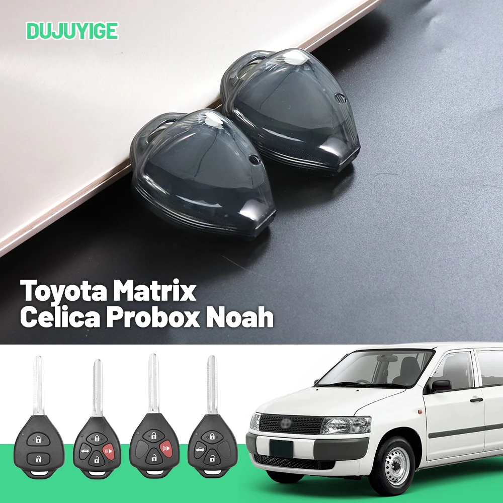 Transparente TPU-Autoschlüsselhülle für Toyota Matrix Celica Probox Noah Voxy Scion iQ Schlüsselanhänger-Schutzhülle Autozubehör.