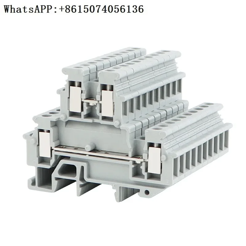 

UKK3 5 double-layer universal terminal block UK double-in and double-out MBKKB combined guide rail terminal 2.5-4mm