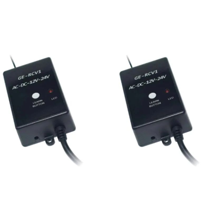 

【Last-Chance!】2Pcs GE-RCV1 Receiver 433.92Mhz DC/AC 12V/24V For Gate Garage Door Remote Rolling Code And Fixed Code External Rec