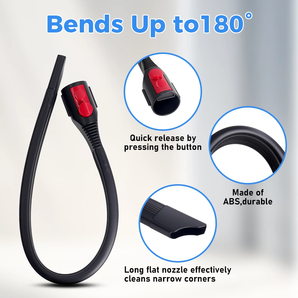 หัวดูดแบบแบนอะไหล่สําหรับ Dyson V7 V8 V10 V11 V12 V15 เครื่องดูดฝุ่นหุ่นยนต์เปลี่ยนนุ่มยืดหยุ่นเครื่องมือรอยแยก