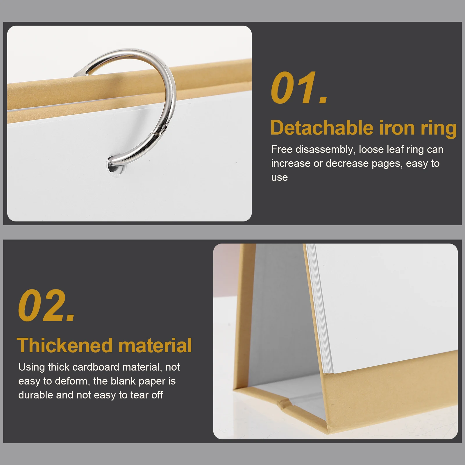 1 مجموعة التقويم صنع فارغة فضفاضة ورقة كتاب DIY بها بنفسك رسمت باليد أجندة مكتبية /رزنامة مكتبية دوامة دفتر القصاصات خربش كتاب #4