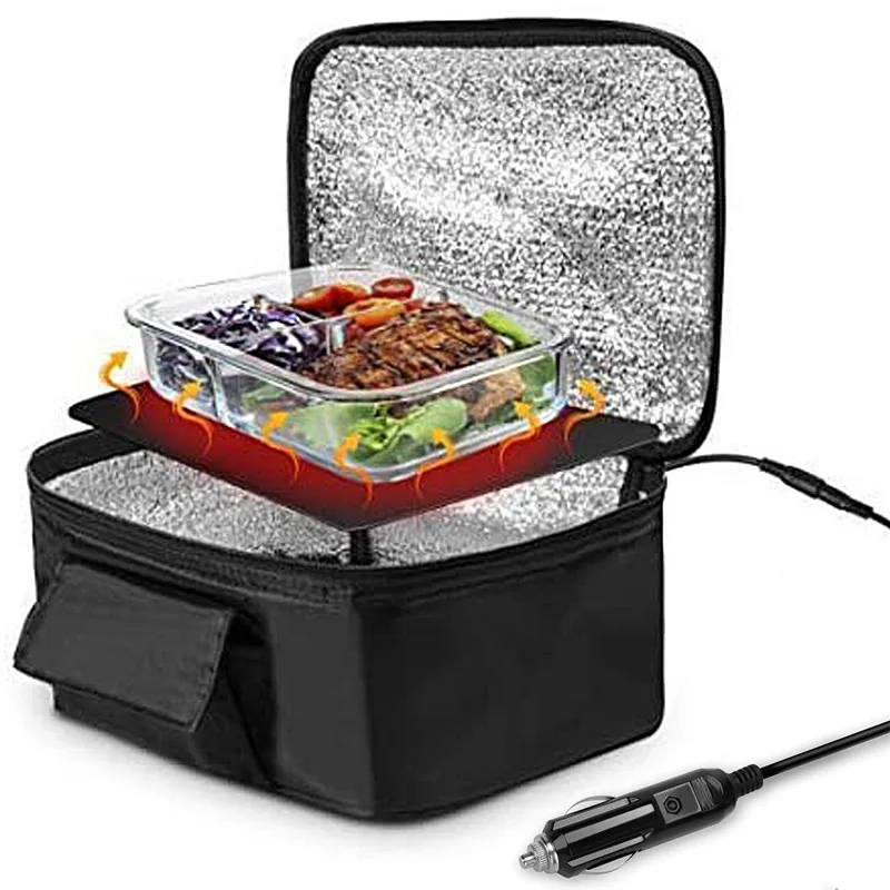 Borsa riscaldata elettrica per auto 12V viaggio portatile Picnic campeggio riscaldamento per alimenti forno Lunch Box scaldavivande contenitore