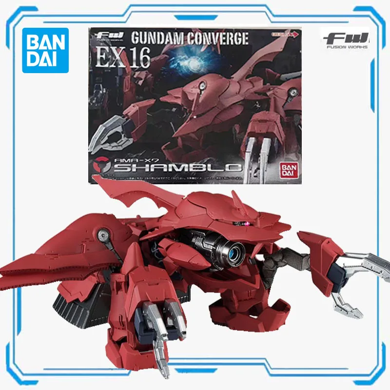 BANDAI Original Model Kit GUNDAM CONVERGE EX EX16 SHAMBLO Anime Action Figure Model Toy Gifts for Boy Foam Box Packaging