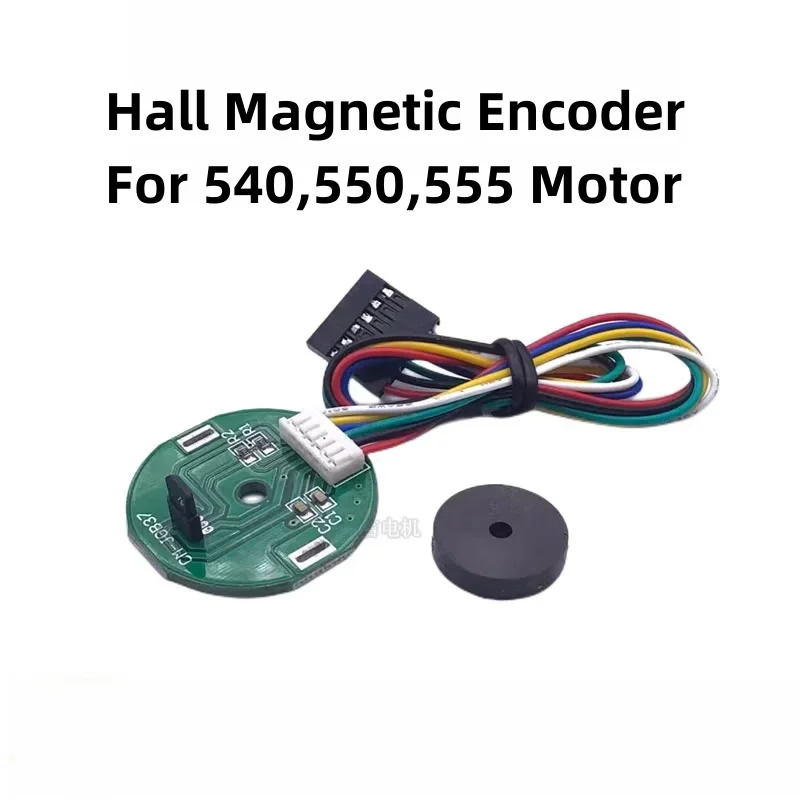 DC3.3V-5V Hall Magnetic Encoder AB Two-Phase DC Motor Speed Code Disk Direction Sensor For 370/520/540/550/555 DC Motor