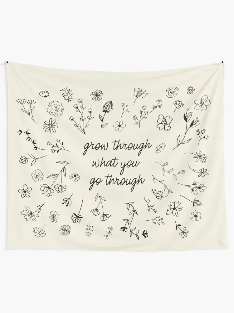 Go Through What You Grow Through Tapestry Wall Decoration Items Wall Carpet Things To Decorate The Room On The Wall Tapestry