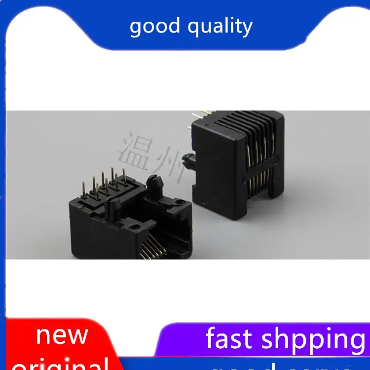 10pcs original new 95001-8P8C-90 ° - black RJ45 network socket 180 ° interface Registered jack mother seat