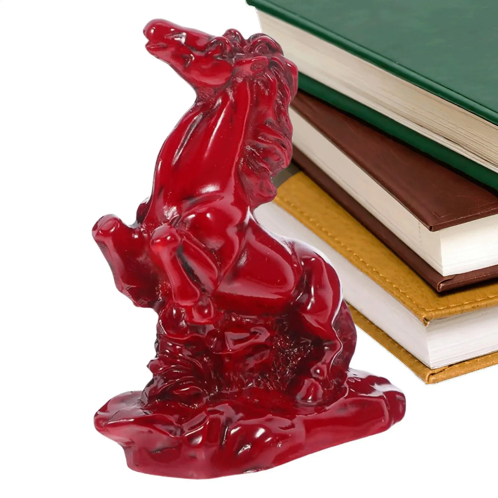 Horse Statues Red Cultural Ornament Collectible Horse Collectibles Decor for Adults Men Women Family Friends Holiday Indoor Home