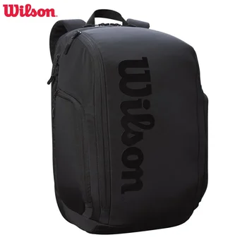 Wilson 2 tennis backpacks with rackets, 2 tennis bags with isolated compartments, black Pro Staff S V13 Super Tour Team