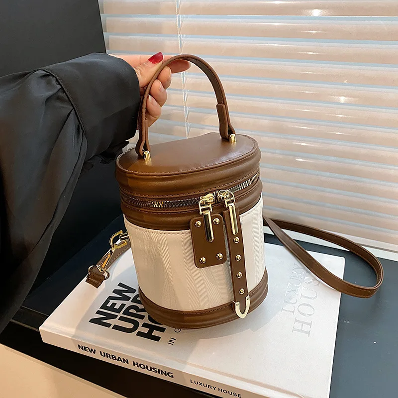 Fashion Bucket Handbags for Party Women 2024 New Versatile Crossbody Bags Spring Summer Korean Leisure Shoulder Bag Trend