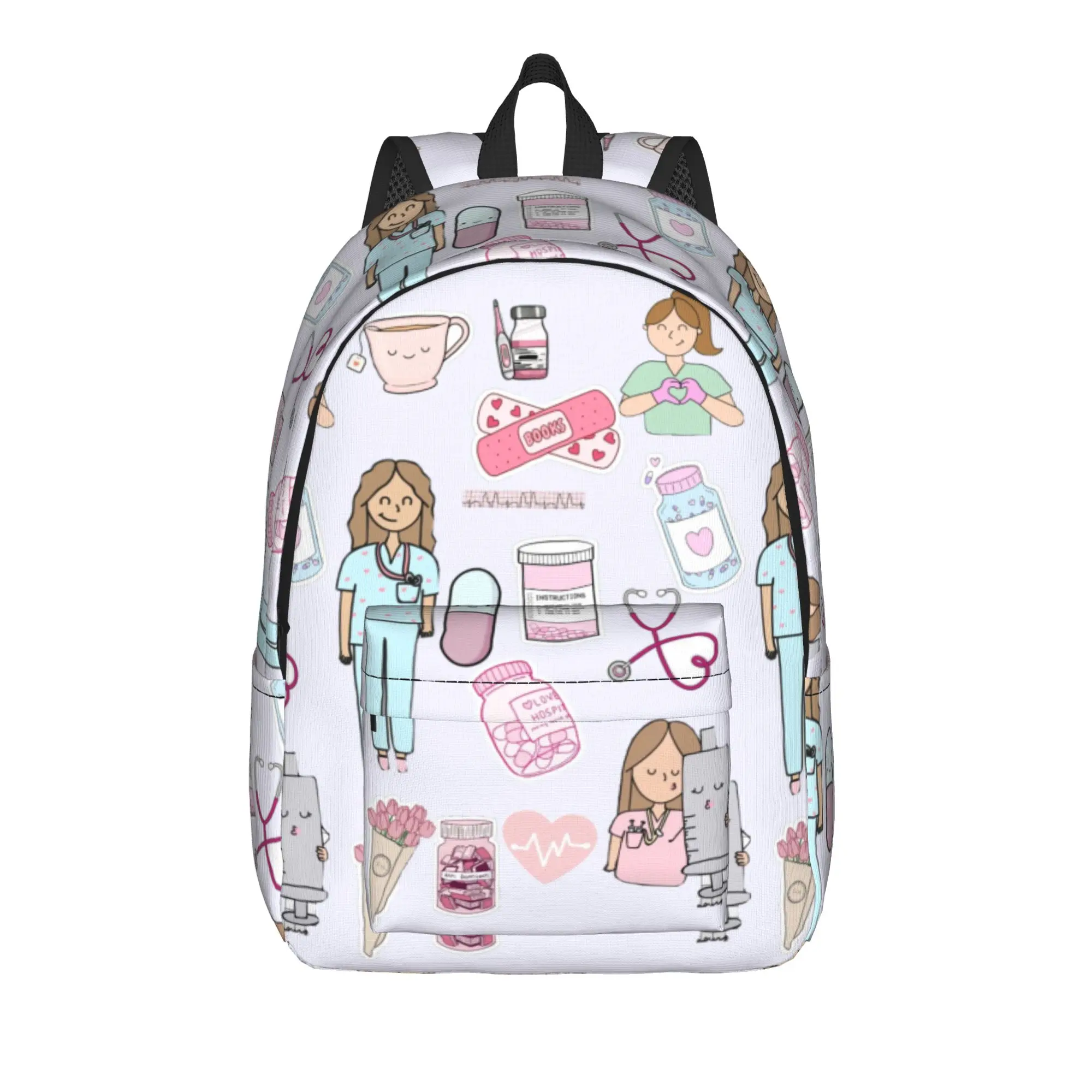 Enfermera En Apuros Doctor Nurse Medical Backpack Student  Durable Backpacks Polyester School Bags Sport High Quality Rucksack