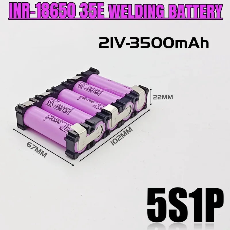 AIMJIN 35E 20A 18650 3500mAh 2S 3S 4S 5S 6S/1P 7.4V 12.6V 14.8V 18V 25.2V لحزمة بطارية لحام البراغي #5