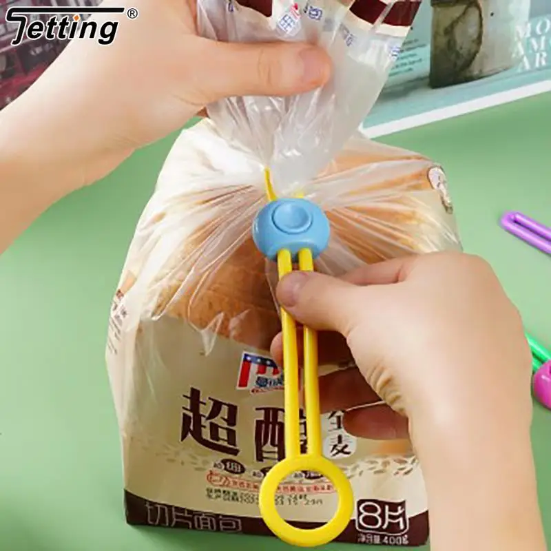 1Pc Reusable Food Bag Sealing Strap Freshness Sealing Clip Adjustable Clips Sealer Portable Data Cable Storage Kitchen Gadgets