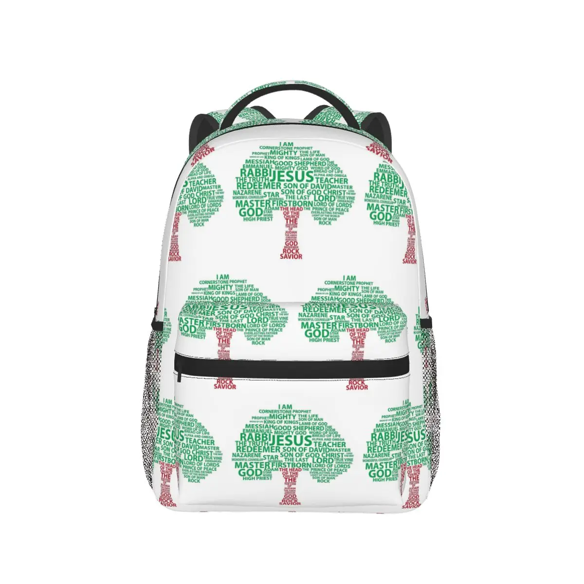 Divine Tree Jesus Tee Eternal Growth Student Backpack School Bag Hiking Travel Daypack Boys Girls Fashion Bookbag Shoulder Bags