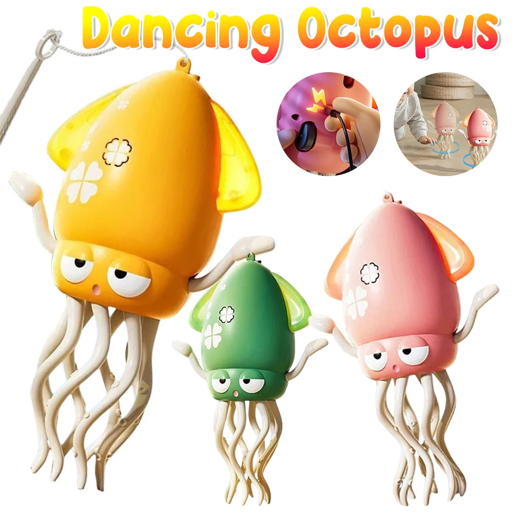 Jouets de poulpe dansant à Induction électrique pour bébé, évitement d'obstacles, Simulation interactive rampante, calmar avec musique et lumières