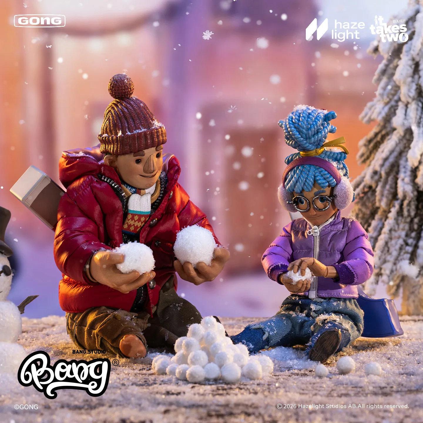 

GONG x POPMART It Takes Two Cody & May Зимняя версия Фигурка Armament Gear