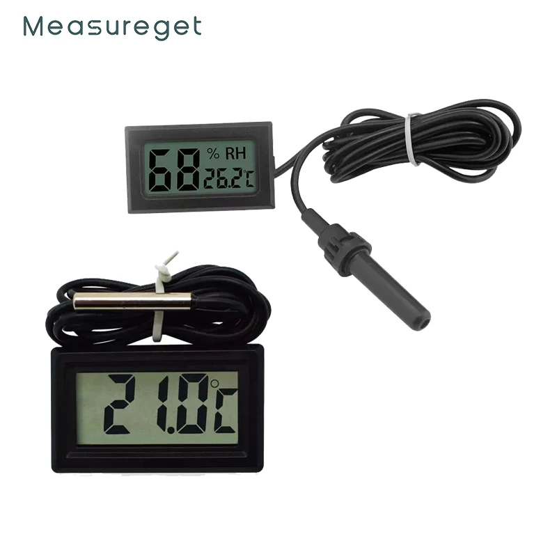 Plastic Magnet Digital Mini Thermometer Hygrometer With LCD Display