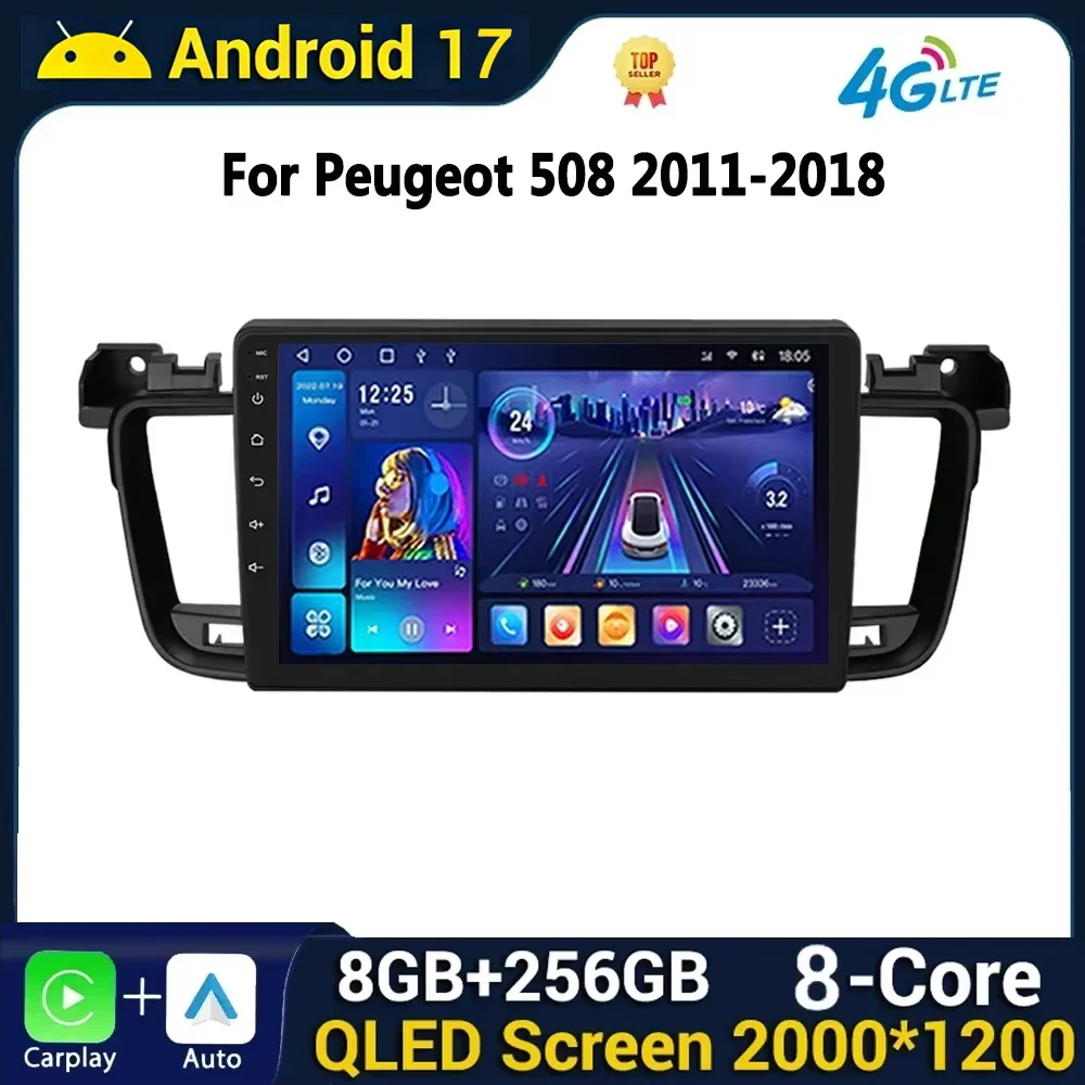 Transforme a Experiência de Dirigir no Seu Peugeot 508: Uma Análise Profunda do Rádio Automotivo Android 17 de 9 Polegadas