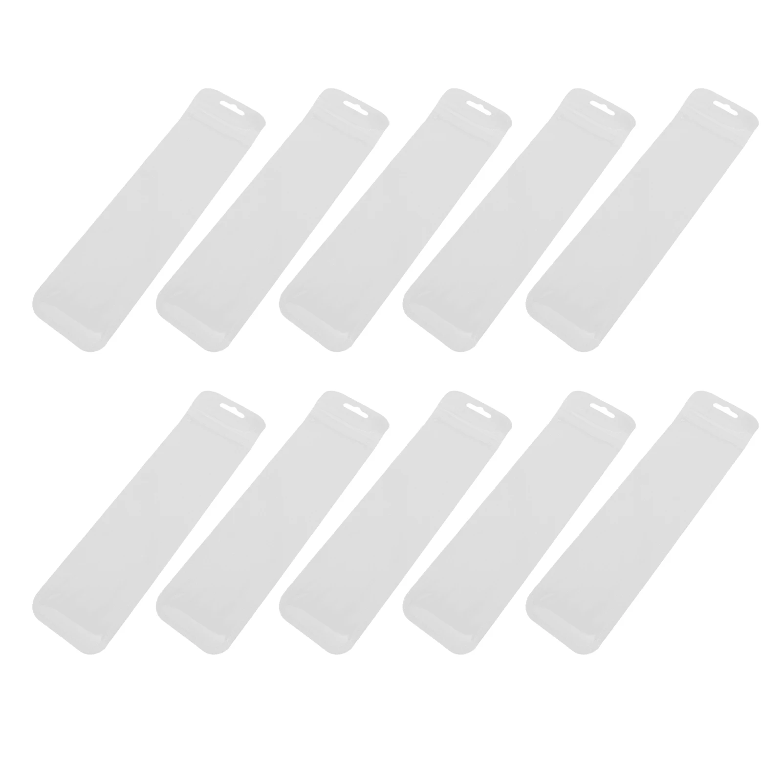 

100 pcs Transparent Pen Bags Clear Resealable Pencil Case for Small Business Packaging Long Shape Storage