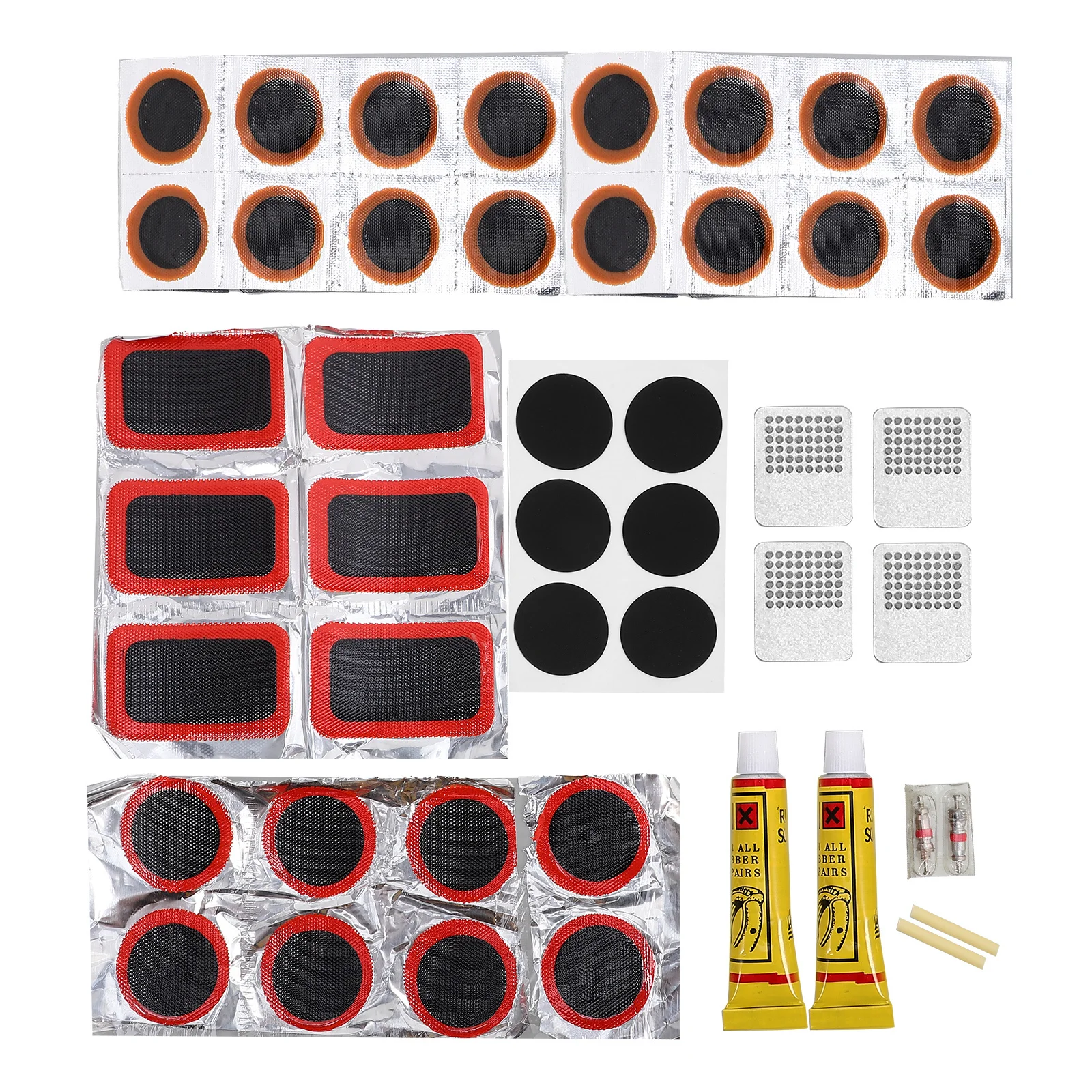 

1Set Bicycle Tire Repair Kit Easy Use Patches No Glue Cycling Maintenance Road Mountain Bike Supplies