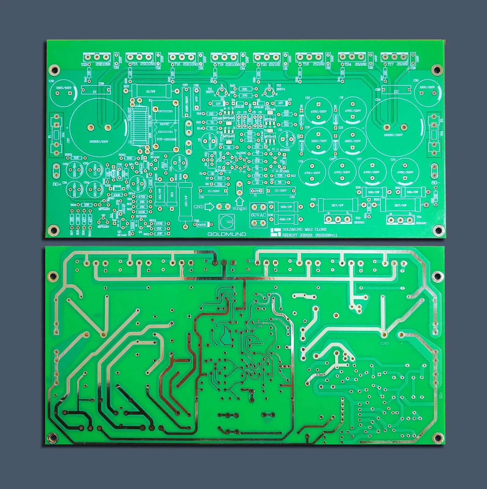 One Pair Switzerland Goldmund M9.2 Clone Power Amp Board Bare PCB