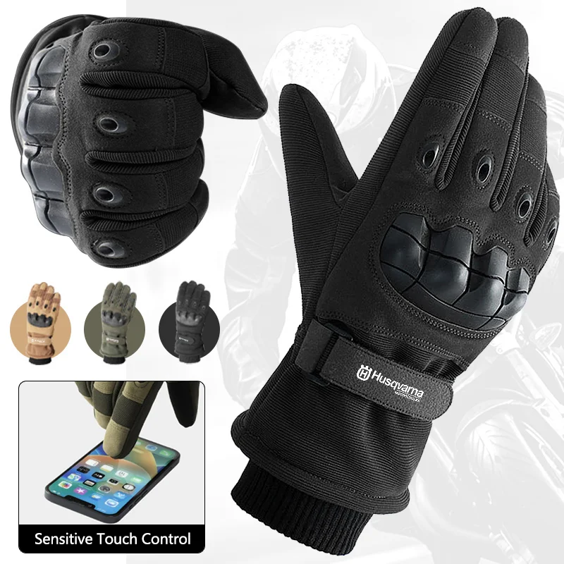

Winter Cold-proof Motorcycle Gloves Full Finger Military Glove Outdoor Sport Motocross Glove For Husqvarna 701 Svartpilen701 901