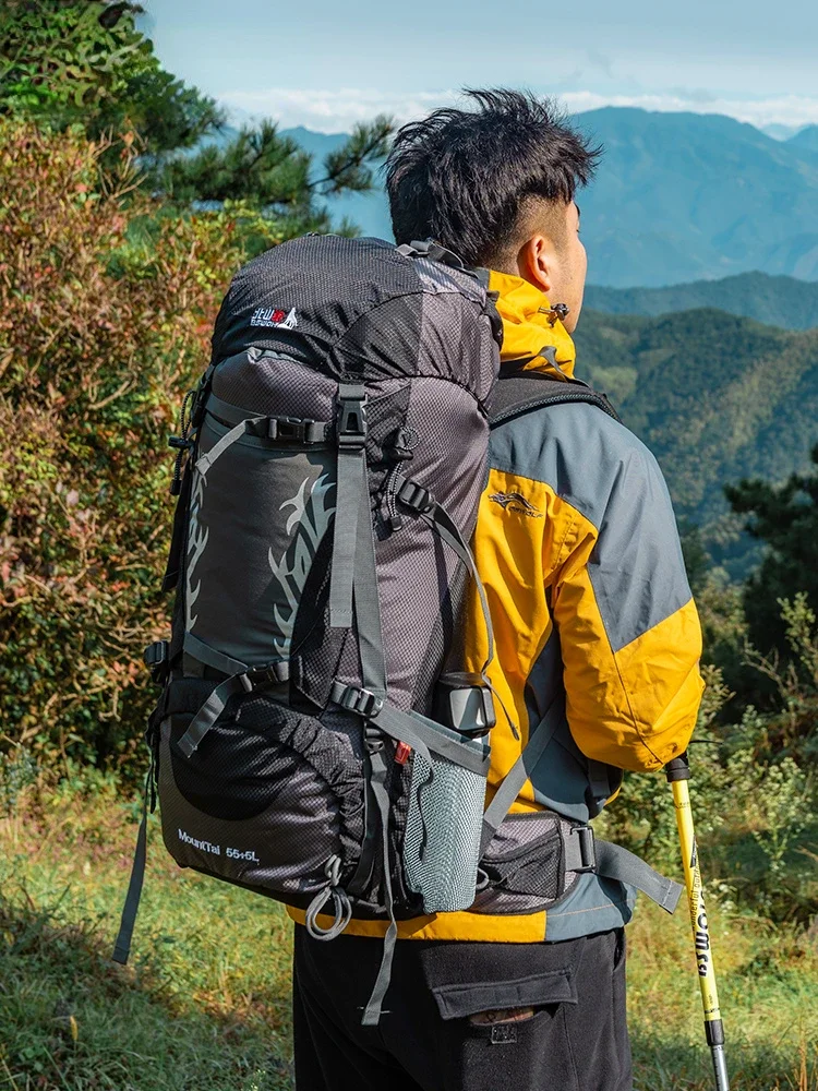 Outdoor Mountaineering Bag Large Capacity Backpack Men's Travel Women's Camping Camping Hiking Backpack Sports Bag