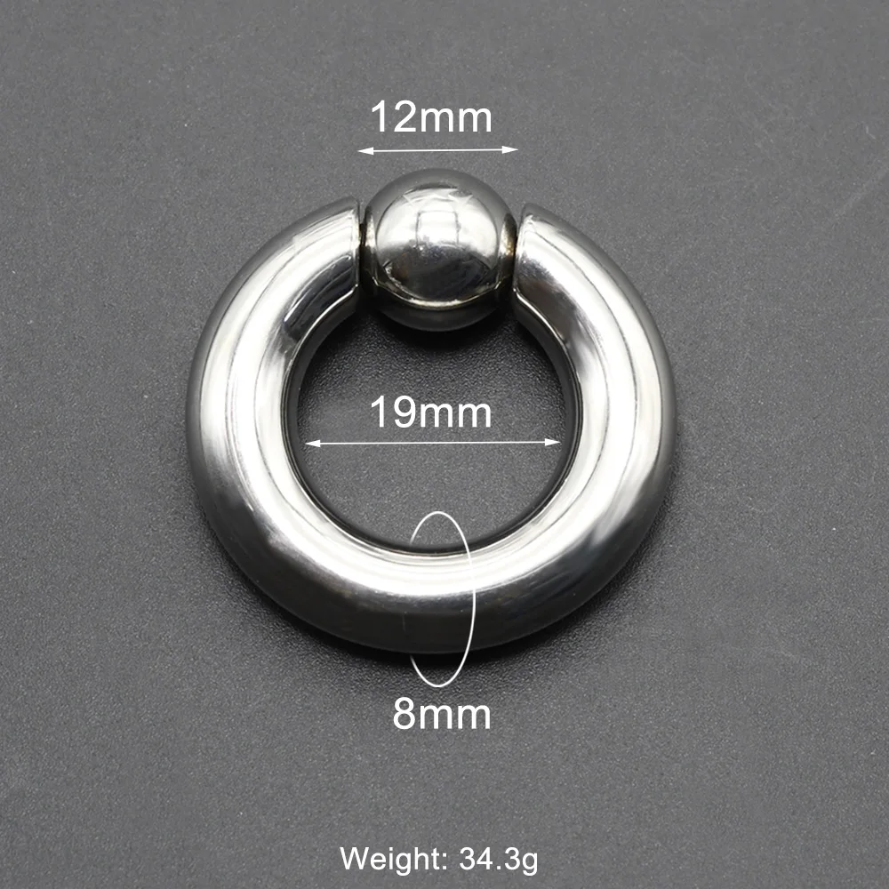 Captive Spring Bead Ring for Septum Piercing