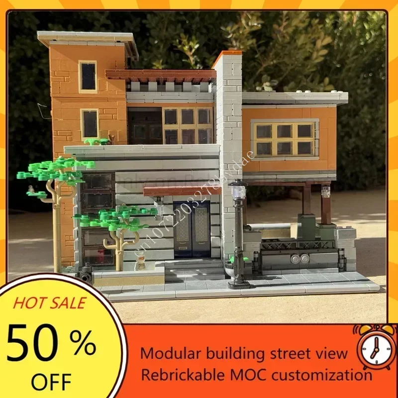 1627 Uds. Casa Modular moderna MOC-76218 vista a la calle creativa rompecabezas personalizado arquitectura modelo bloques montaje educativo juguete para regalo