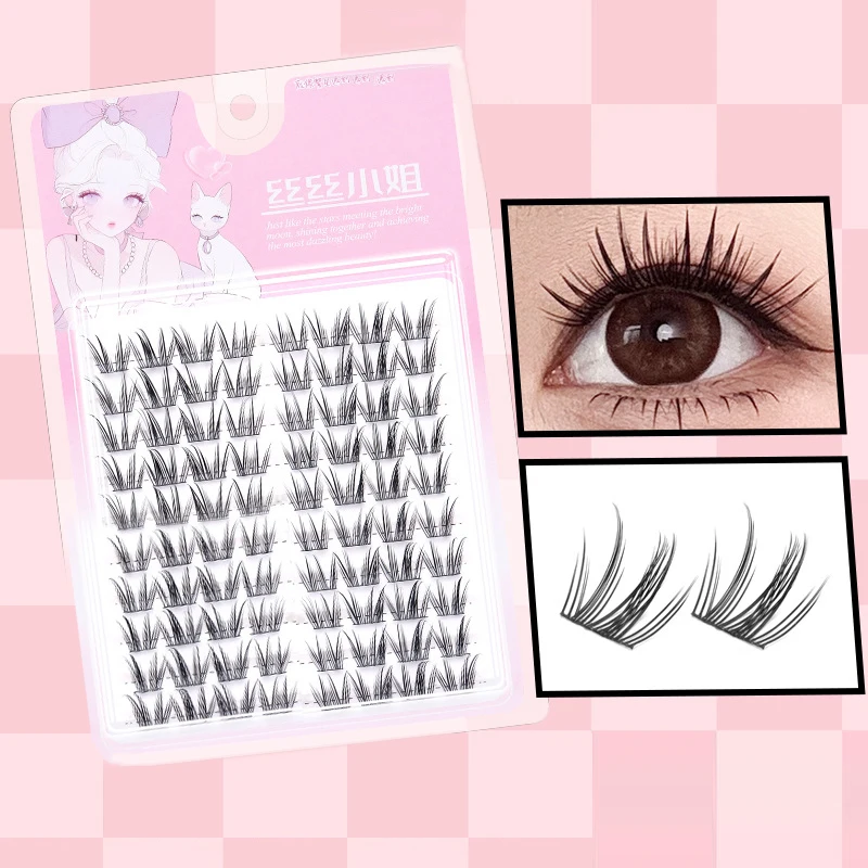 Forest Elf Series Large Capacity Eyelash Book Manga False Eyelashes Natural Long Curled Thin Fluffy Stem Segmented False Eyelash