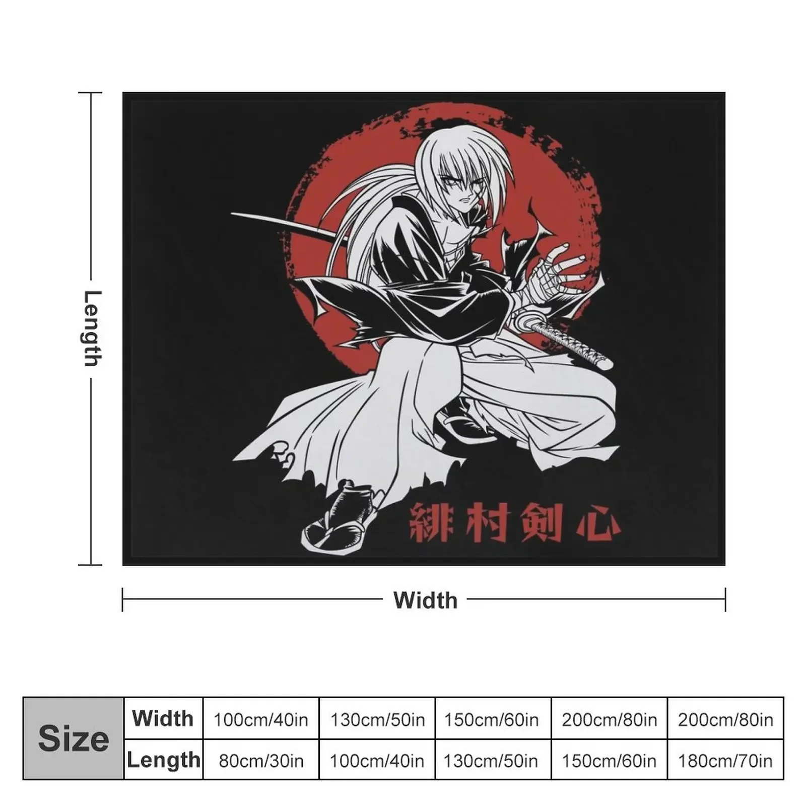 Kenshin Himura Throw Blanket anime Hairy For Sofa Thin Thins Blankets