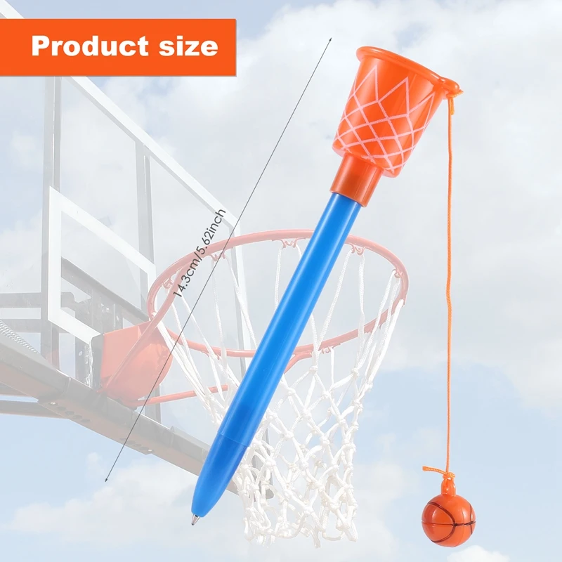 Basketball Hoop Pens,Basketball Party Favors -Sports Novelty Pens With Basketball Toss For Sport Themed Birthday Party