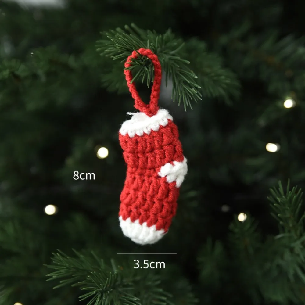 

Premium Handmade Christmas Tree Pendant Woolen Knitted Elk Pendant Hanging Ornament Cute Mini Vintage Mini Woolen Decor Home