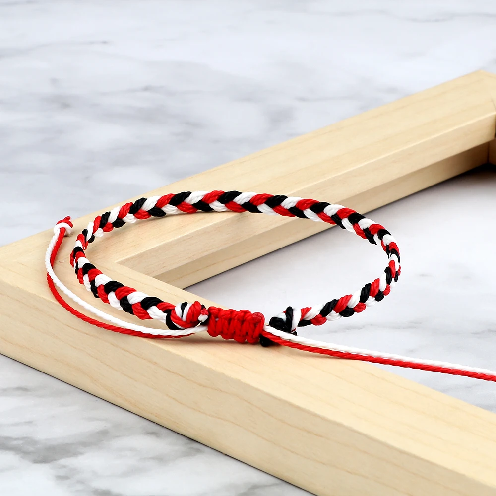 Multi Farbe Wasserdichte Wachs Faden Geflochtene Armbänder Für Frauen Männer Tibetischen Buddha Glück Armband Paar Armreif Freundschaft Schmuck – Detail 6