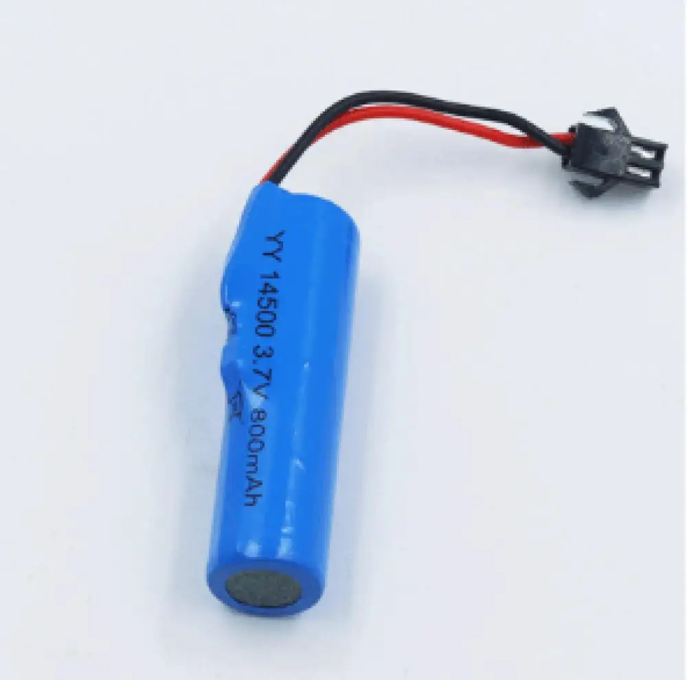 3.7V 1000mAh 14500 Lithium Battery With SM-2P Interface Charging For Wireless Control Models Machines Tanks Toys