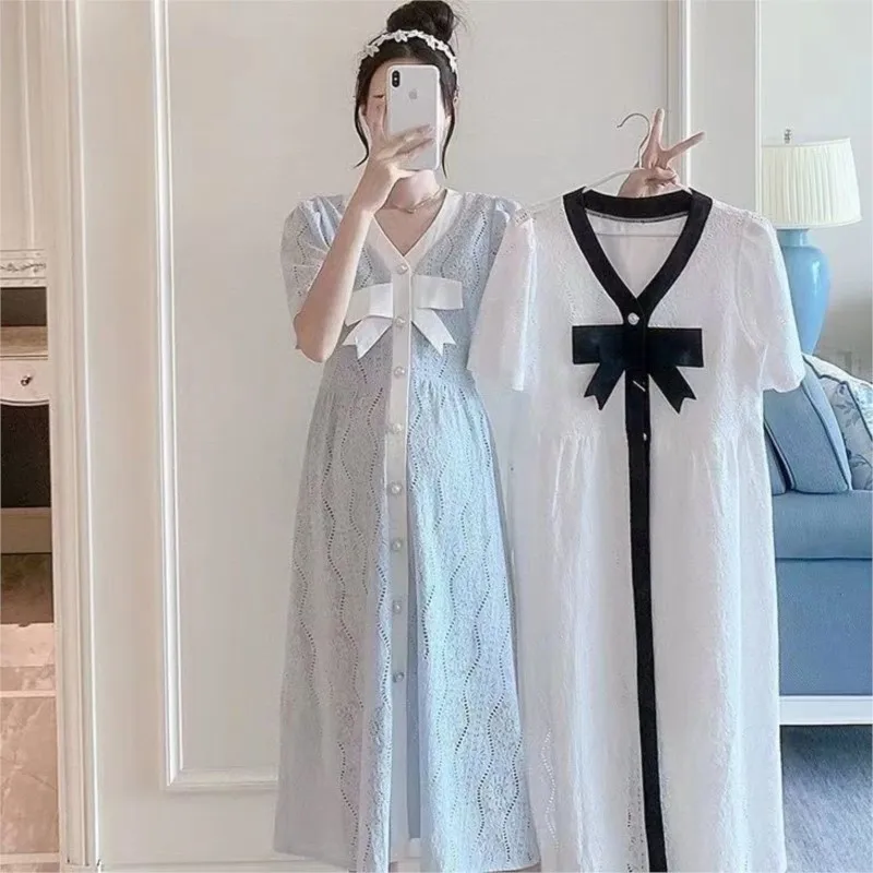 vestido-de-verano-para-mujeres-embarazadas-2026-nuevo-vestido-de-encaje-con-cuello-en-v-a-la-moda-vestido-de-maternidad-con-diseno-de-lazo-vestido-de-hada-zi968
