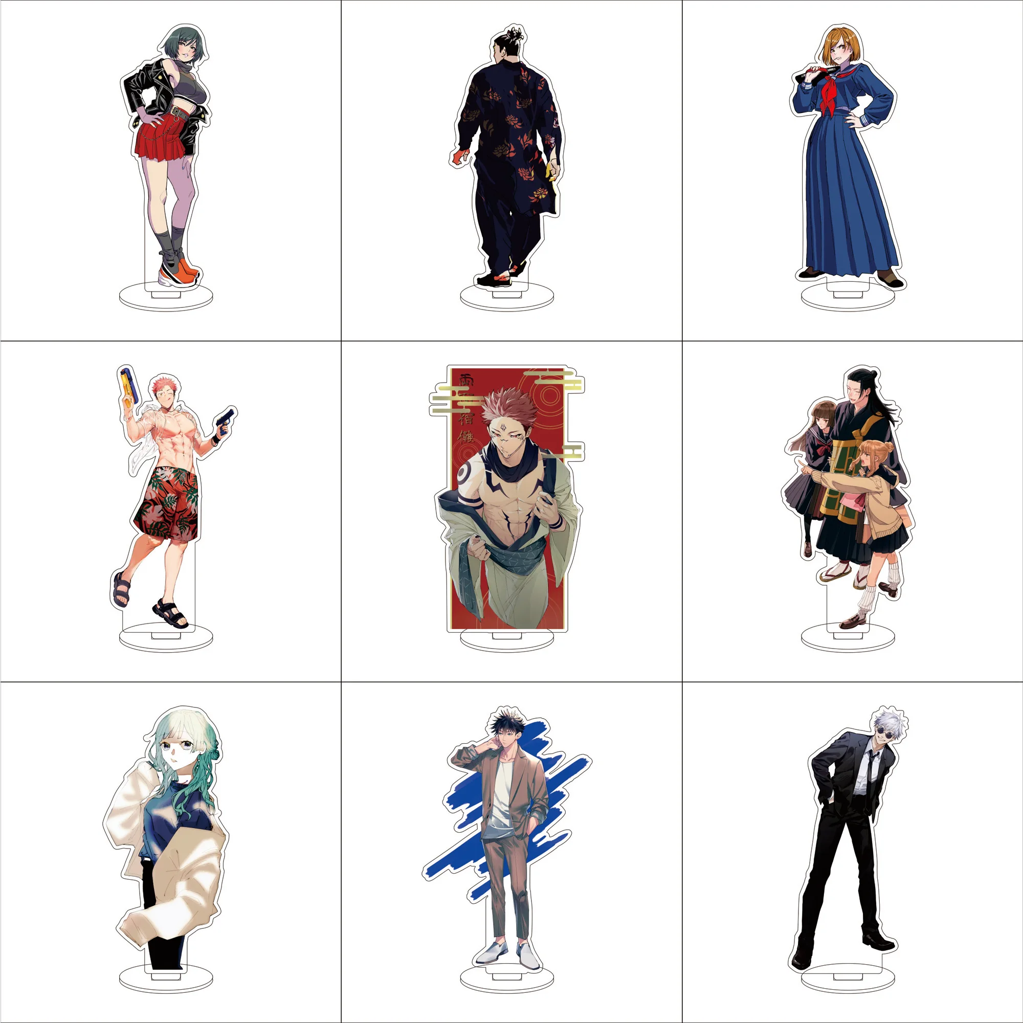 16CM Anime Jujutsu Kaisen Cosplay Acrylic Stand Ornaments Itadori Yuji Fushiguro Megumi Figure Stand Halloween Gifts