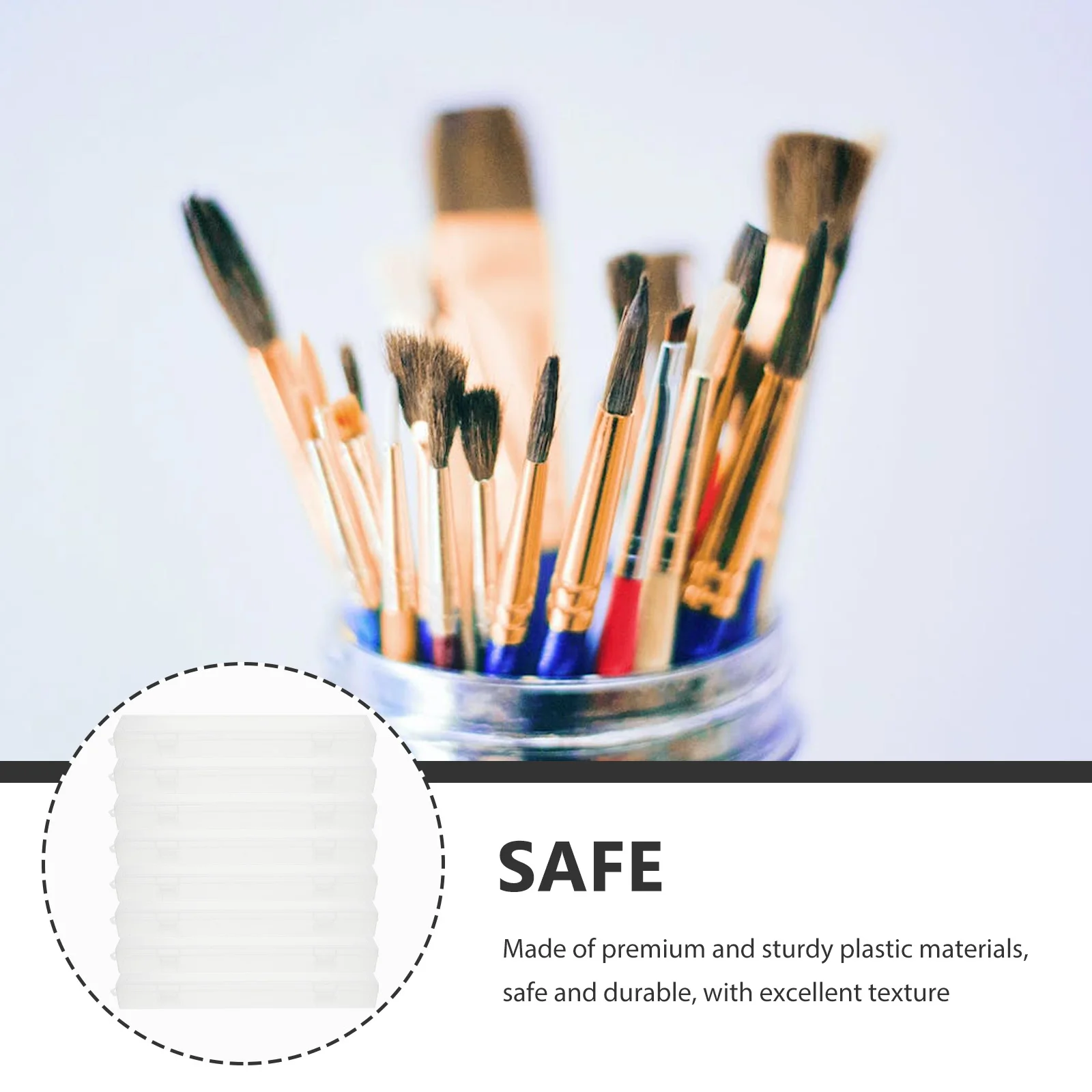 

8pcs Portable Painting Case Transparent Watercolor Pen Container Multi-Functional Storage Box For Gouache Oil Painting Supplies