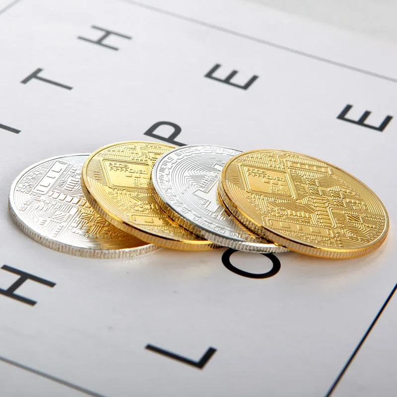 Kreatywna pamiątka pozłacane Bitcoin moneta kolekcjonerska wielki prezent Bit moneta kolekcja sztuki złota pamiątkowa moneta