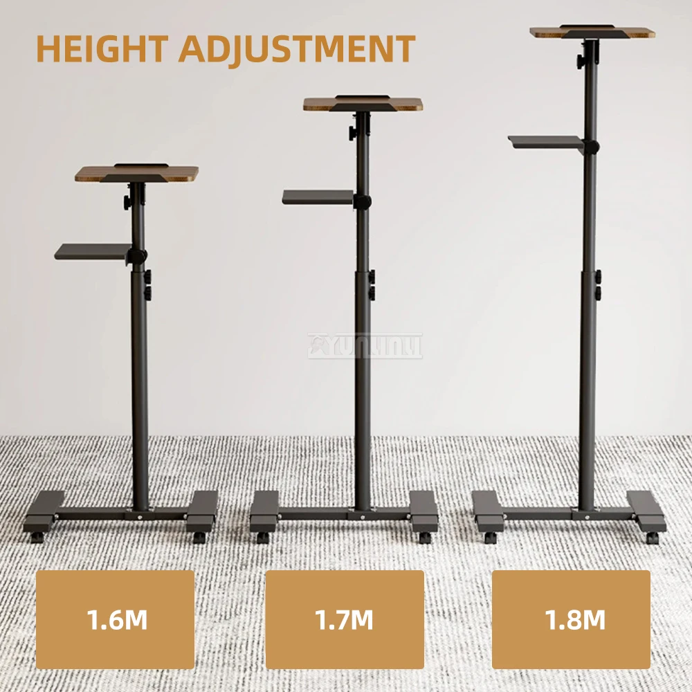 Bedside Table, Height Adjustable Computer Desk, Mobile Side Table for Living Room Office, Rotatable Small Desk for Home Bedroom
