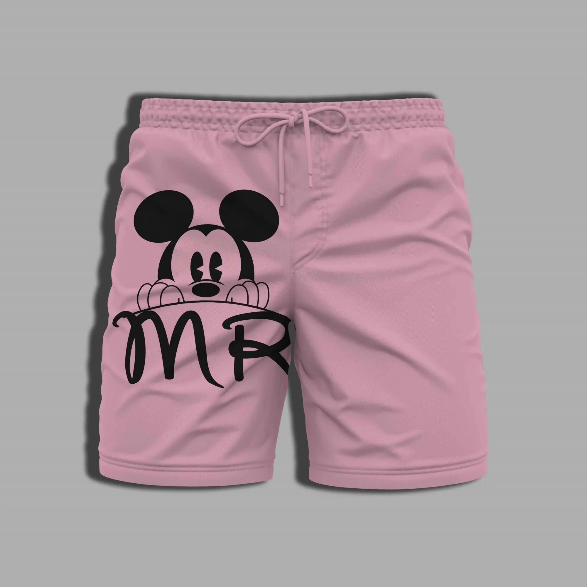 

Disney Summer Men Mickey Mouse Printed Shorts Cartoon Short Pants Male Fashion Clothing Casual Street Wear Hawaii Beach Outfit