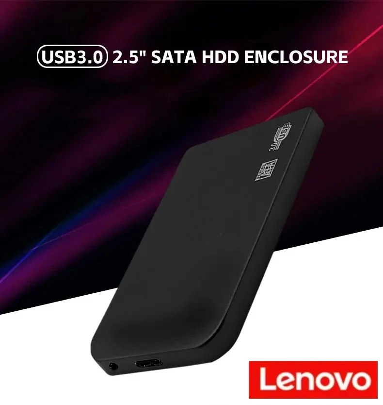 

Внешний корпус для SSD Lenovo USB 3.0, 128 ТБ, высокоскоростной, с кабелем USB 3.0, ABS-пластик