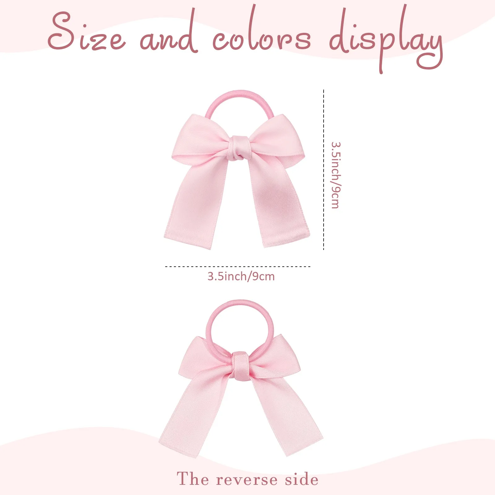 14Pcs Elastic band Hair bows for Baby girls Kids Rubber Bands Pigtail Ponytail Hair Bows Children's hair accessories image 2