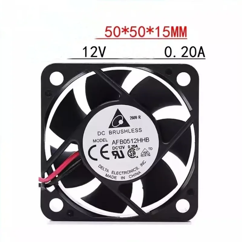 

DELTA AFB0512HHB 5015 DC12V 0,20A 2-проводной серверный охлаждающий вентилятор с двойным шарикоподшипником