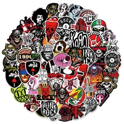 10/30/50/104pcs Classic Music Rock Roll Band Graffiti Stickers per bambini valigia fai da te casco per chitarra Skateboard adesivo impermeabile