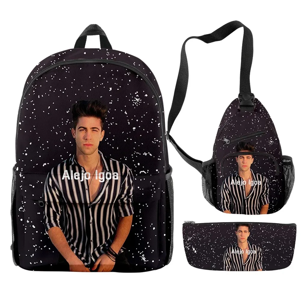 Alejo igoa Merch 3 pçs/set Saco Escolar de Viagem Saco Lápis Crossbody Bagl Terno Para Crianças Aldult 2024