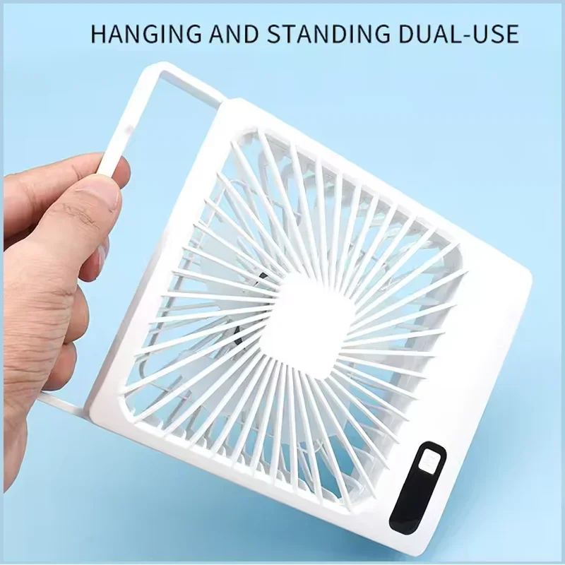 Office USB Desktop Fan with 5 Speeds 2000mAh Portable Mini Electric Fan Air Cooler Small Cooling Fan