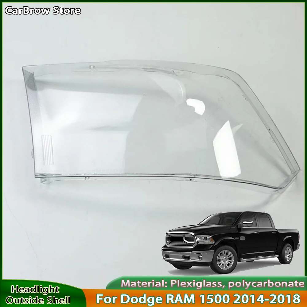 

For Dodge RAM 2014-2018 Front Lamp Shade Headlight Mask Shell Transparent Cover Lens Replace The Original Lampshade