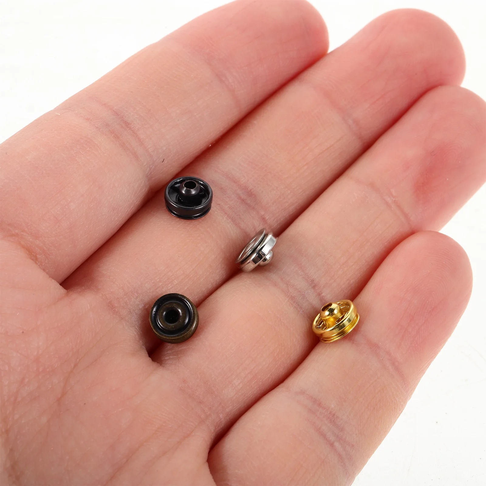 

80Pcs Sew-on Snap Buttons Metal 6mm Invisible Fasteners for Sewing Projects Garment Clothing Closures Snap Buttons Button