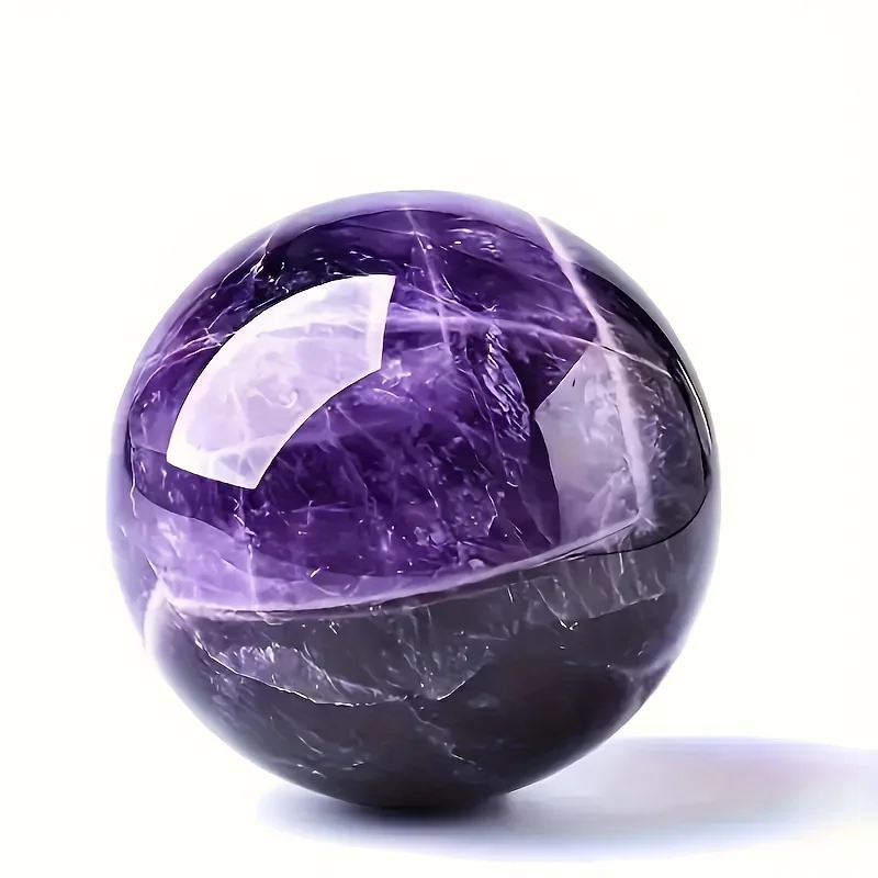

1PC Natural Polished Amethyst Crystal Energy Ball for Home Decor, Halloween and Christmas Gifts , Holiday Souvenirs, Home Decor