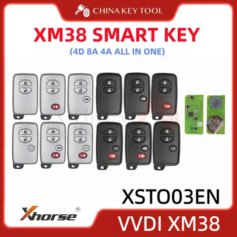 Xhorse XM38 Smart Key Remote 4D 8A 4A All in One For Toyota Lexus: XSTO03EN Global Version With Logo